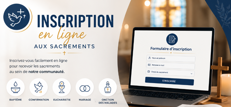 Inscriptions en ligne aux Sacrements